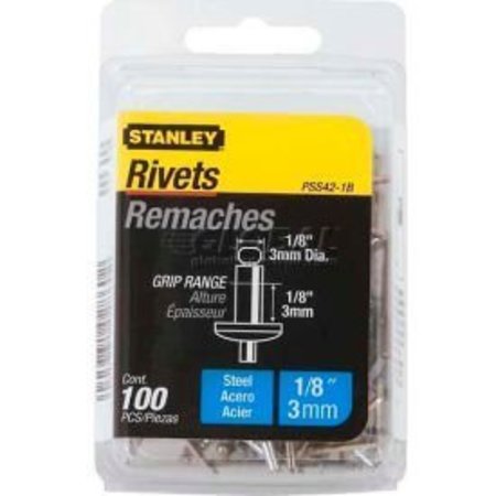 Stanley Stanley PSS42-1B Steel Rivets 1/8" x 1/8", 100 Pack PSS42-1B